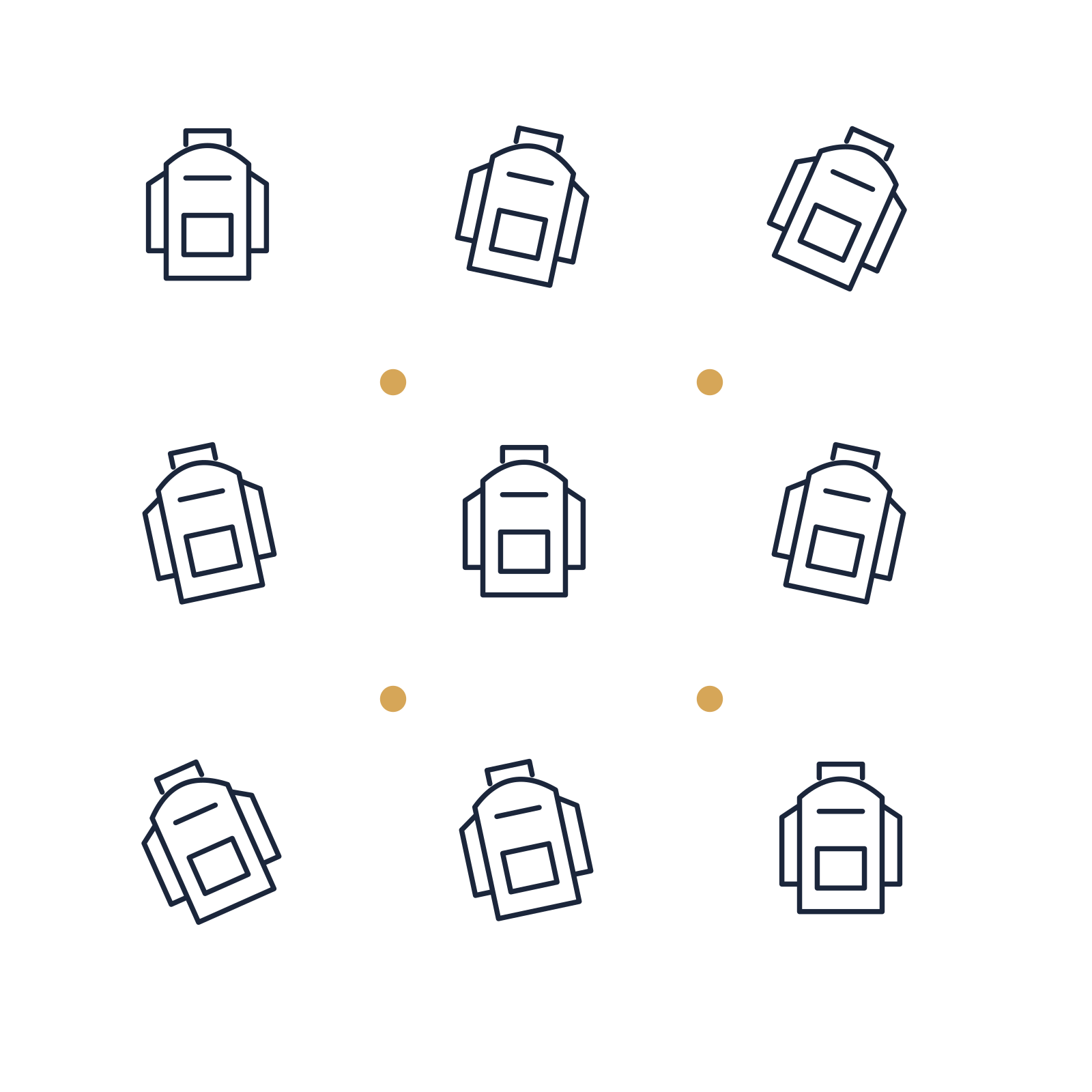 A scattered pattern composition featuring school backpack for Education designs.