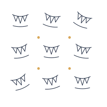 A scattered pattern composition featuring event pennant bunting for Events & nightlife designs.