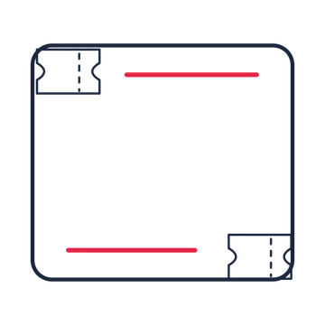 A corner frame composition featuring event admission ticket for Events & nightlife designs.