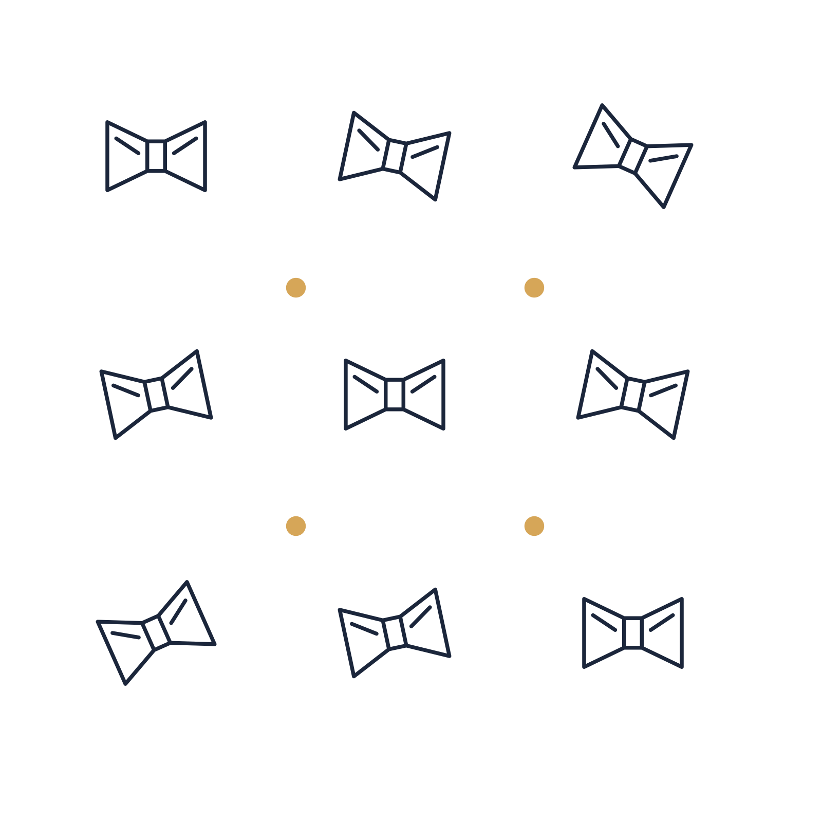 A scattered pattern composition featuring father’s day bow tie for Father’s Day designs.