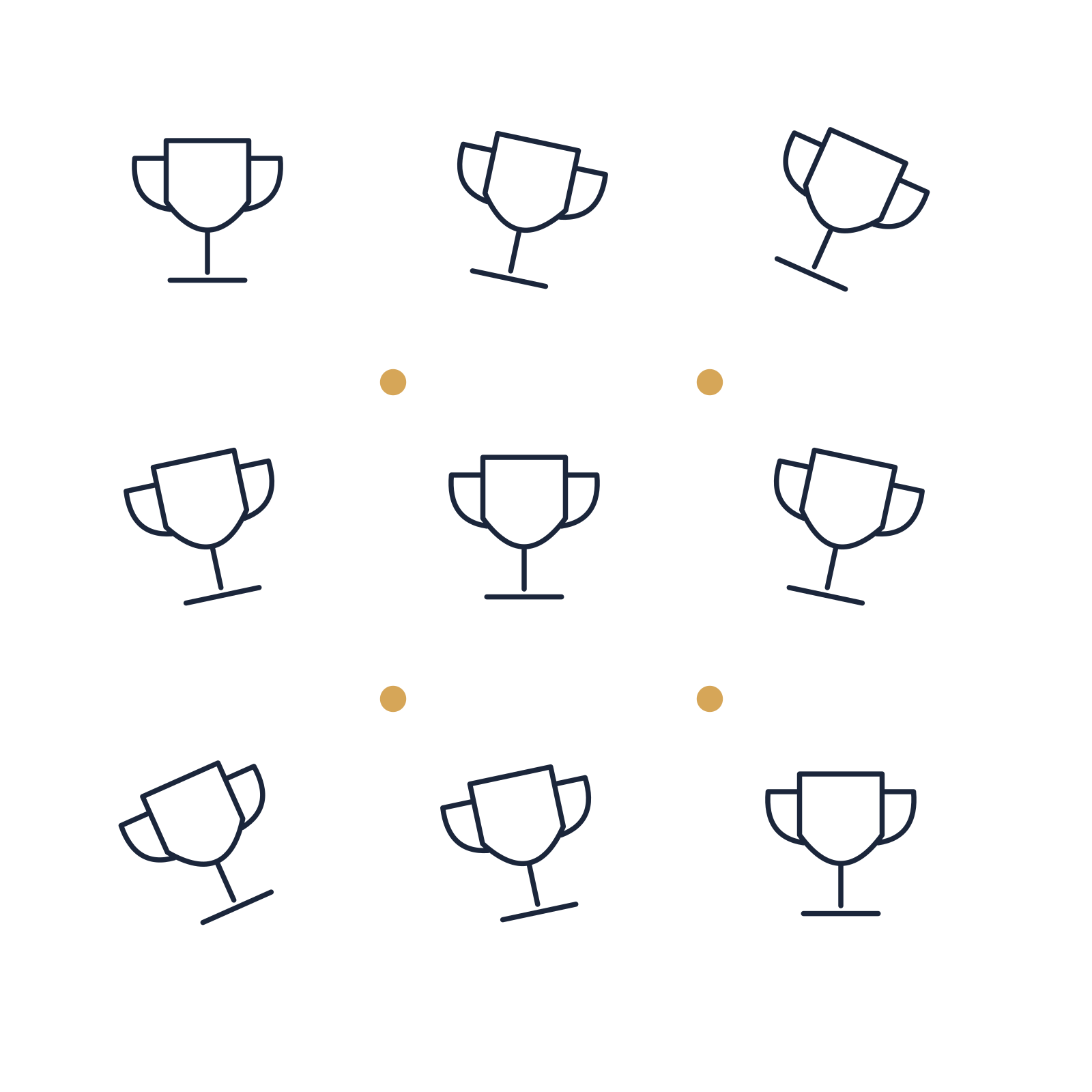 A scattered pattern composition featuring achievement trophy for Father’s Day designs.