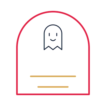 A arch label composition featuring friendly halloween ghost for Halloween designs.