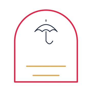 A arch label composition featuring rain umbrella for Holidays designs.