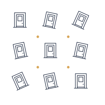 A scattered pattern composition featuring welcoming front door for Home & property designs.