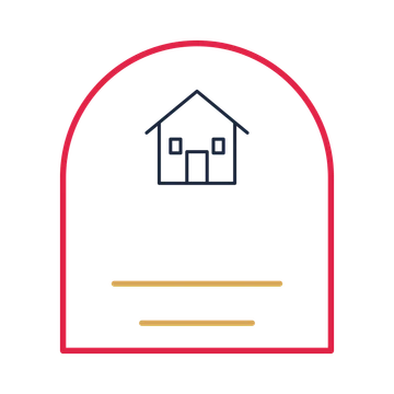 A arch label composition featuring home with front door for Home & property designs.