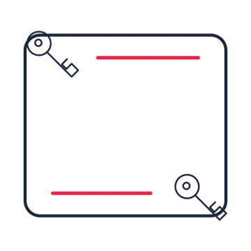 A corner frame composition featuring house key for Home & property designs.