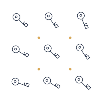 A scattered pattern composition featuring house key for Home & property designs.