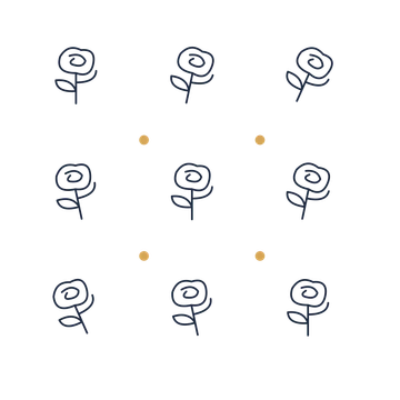 A scattered pattern composition featuring mother’s day rose stem for Mother’s Day designs.