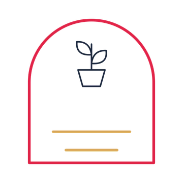 A arch label composition featuring indoor plant pot for Nature & gardening designs.