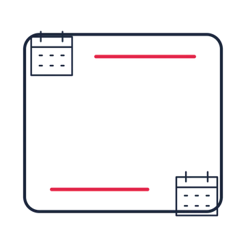 A corner frame composition featuring monthly calendar for New Year designs.