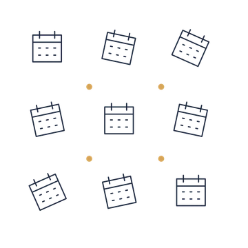 A scattered pattern composition featuring monthly calendar for New Year designs.