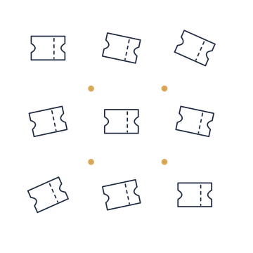 A scattered pattern composition featuring event admission ticket for New Year’s Eve designs.