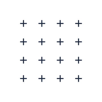 A transparent panel of crosses in a aligned layout with 4 rows for layering over a coloured background.