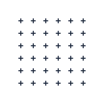 A transparent panel of crosses in a aligned layout with 6 rows for layering over a coloured background.