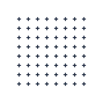 A transparent panel of crosses in a aligned layout with 8 rows for layering over a coloured background.