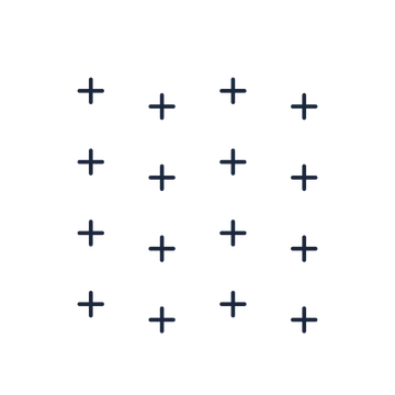 A transparent panel of crosses in a diagonal layout with 4 rows for layering over a coloured background.