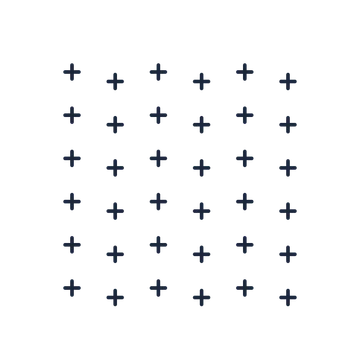 A transparent panel of crosses in a diagonal layout with 6 rows for layering over a coloured background.