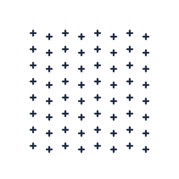 A transparent panel of crosses in a diagonal layout with 8 rows for layering over a coloured background.