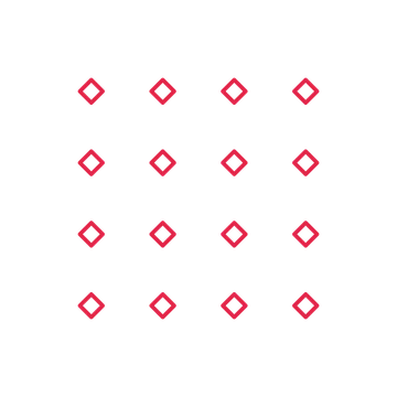 A transparent panel of diamonds in a aligned layout with 4 rows for layering over a coloured background.