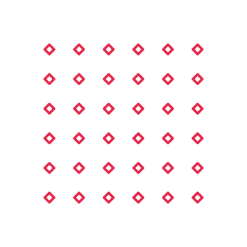 A transparent panel of diamonds in a aligned layout with 6 rows for layering over a coloured background.