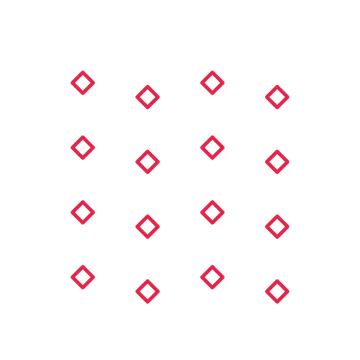 A transparent panel of diamonds in a diagonal layout with 4 rows for layering over a coloured background.
