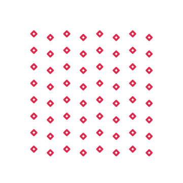 A transparent panel of diamonds in a diagonal layout with 8 rows for layering over a coloured background.