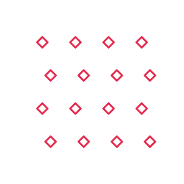 A transparent panel of diamonds in a staggered layout with 4 rows for layering over a coloured background.
