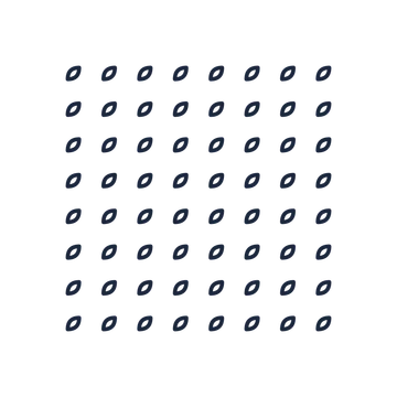 A transparent panel of leaves in a aligned layout with 8 rows for layering over a coloured background.