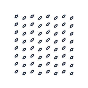 A transparent panel of leaves in a diagonal layout with 8 rows for layering over a coloured background.