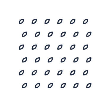 A transparent panel of leaves in a staggered layout with 6 rows for layering over a coloured background.