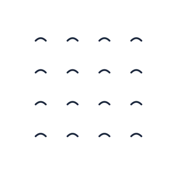 A transparent panel of waves in a aligned layout with 4 rows for layering over a coloured background.