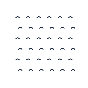 A transparent panel of waves in a staggered layout with 6 rows for layering over a coloured background.