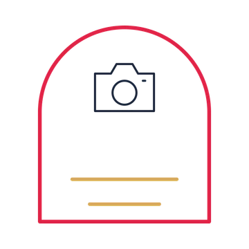 A arch label composition featuring photography camera for Photography designs.