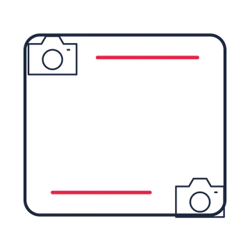 A corner frame composition featuring photography camera for Photography designs.
