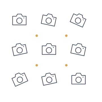 A scattered pattern composition featuring photography camera for Photography designs.