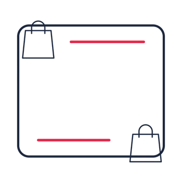 A corner frame composition featuring retail shopping bag for Shops & makers designs.