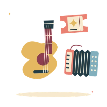 Acoustic evening with guitar and accordion.