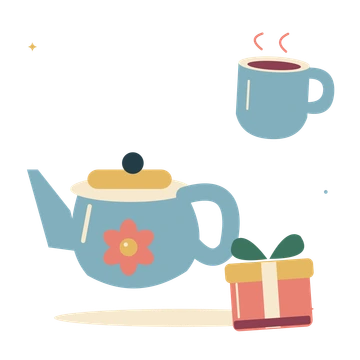 Tea for two with a little Valentine gift.