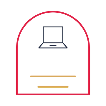 A arch label composition featuring portable laptop for Technology designs.