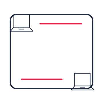 A corner frame composition featuring portable laptop for Technology designs.