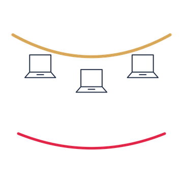 A garland composition featuring portable laptop for Technology designs.
