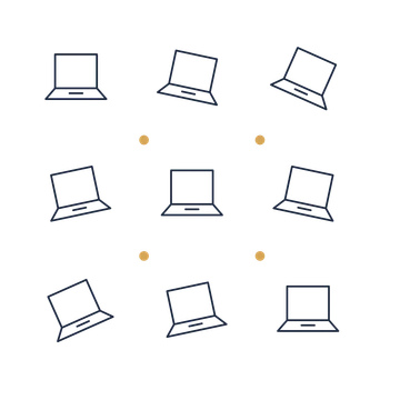 A scattered pattern composition featuring portable laptop for Technology designs.