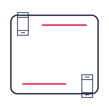 A corner frame composition featuring smartphone for Technology designs.