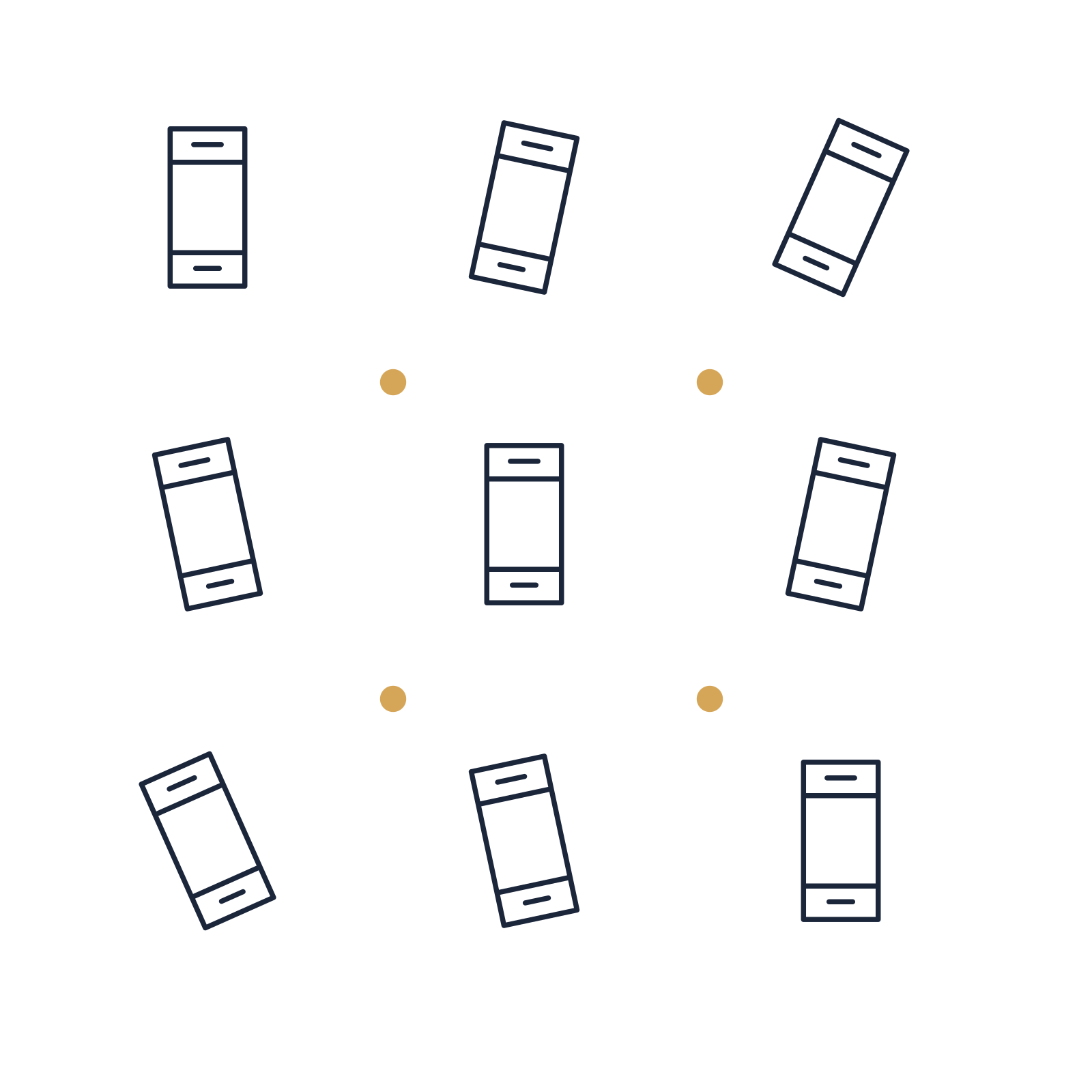 A scattered pattern composition featuring smartphone for Technology designs.