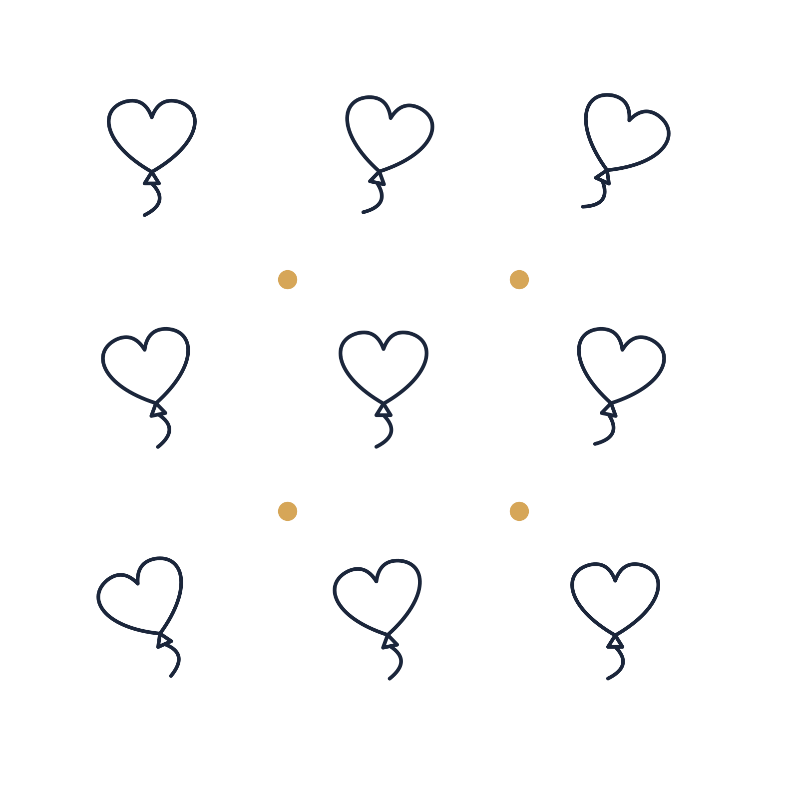 A scattered pattern composition featuring valentine heart balloon for Valentine’s Day designs.