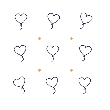 A scattered pattern composition featuring valentine heart balloon for Valentine’s Day designs.