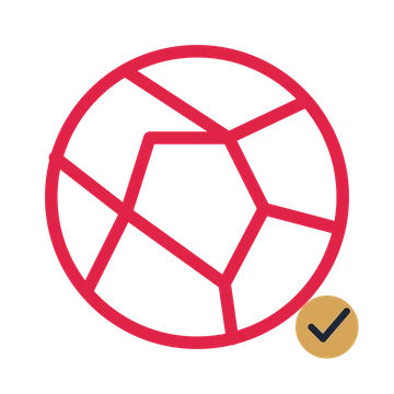 Camera aperture drawn as an accent icon with clean rounded lines.