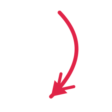 A curve directional arrow pointing south west with a double arrowhead.