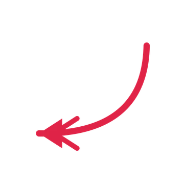 A curve directional arrow pointing west with a double arrowhead.