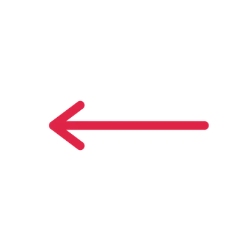 A straight directional arrow pointing west with a open arrowhead.